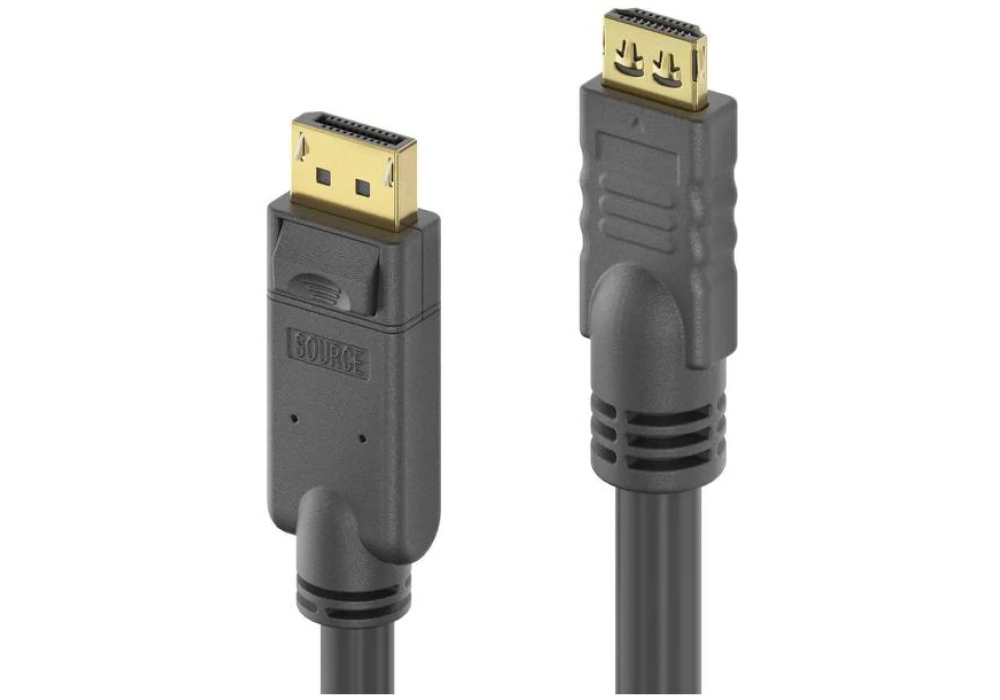 PureLink Câble actif 4K – DisplayPort - HDMI, 15 m