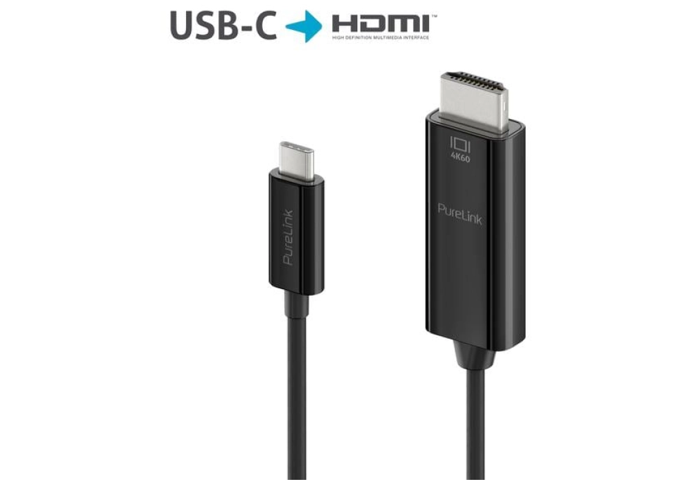 Purelink IS2201-030 USB type C - HDMI - 3.0 m (Noir)