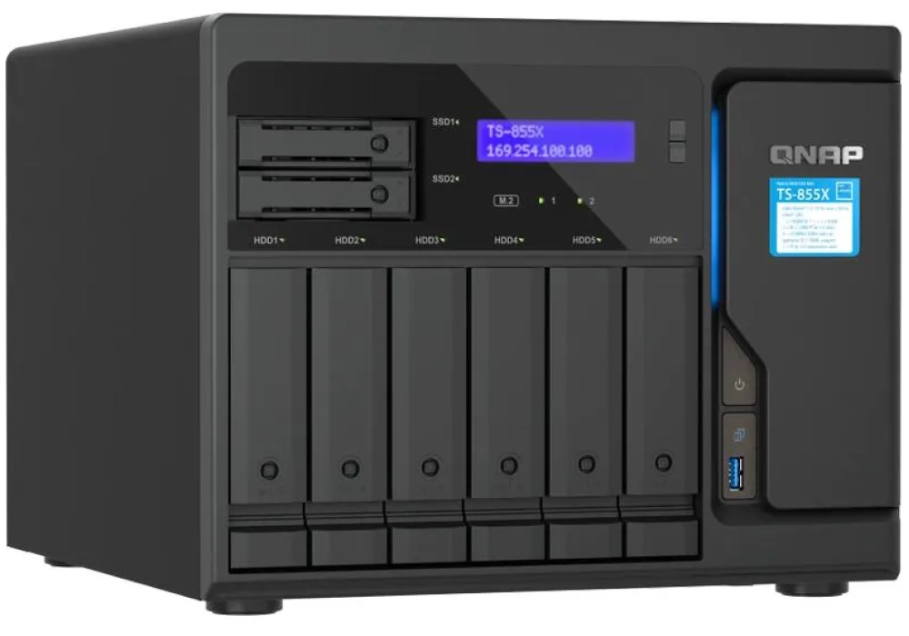 QNAP NAS TS-855X-8G 6+2-baies