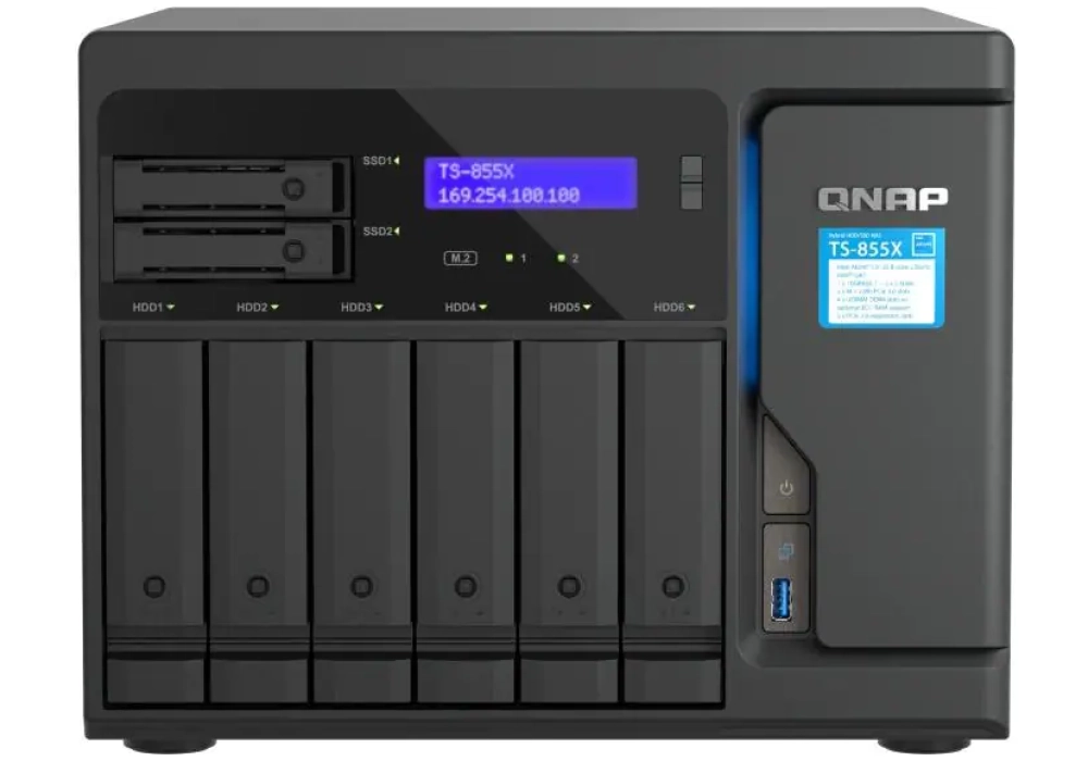 QNAP NAS TS-855X-8G 6+2-baies