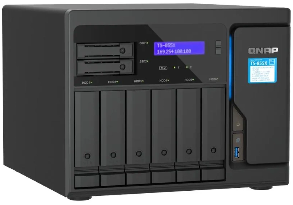 QNAP NAS TS-855X-8G 6+2-baies