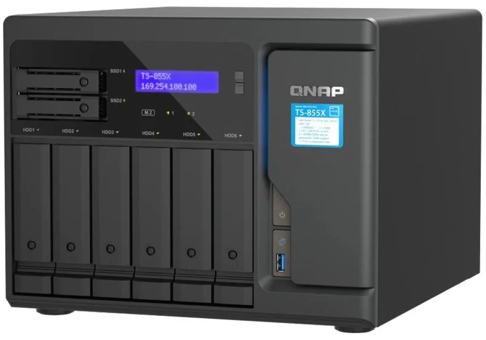 QNAP NAS TS-855X-8G 6+2-baies