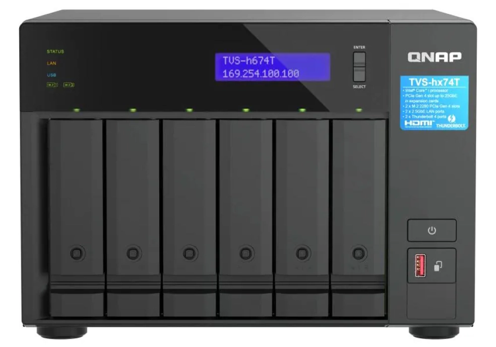 QNAP NAS TVS-h674T-i5-32G 6 baies