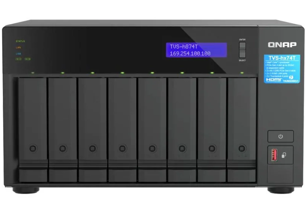 QNAP NAS TVS-H874T-I7-32G 8 baies