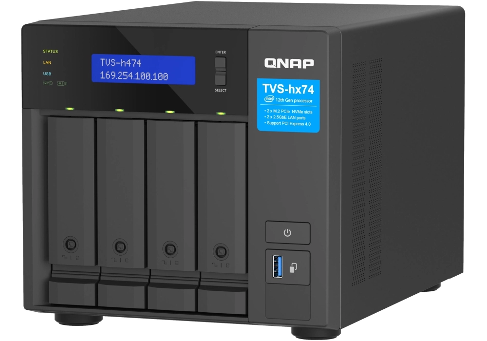 QNAP TVS-h474-PT-8G 4 baies