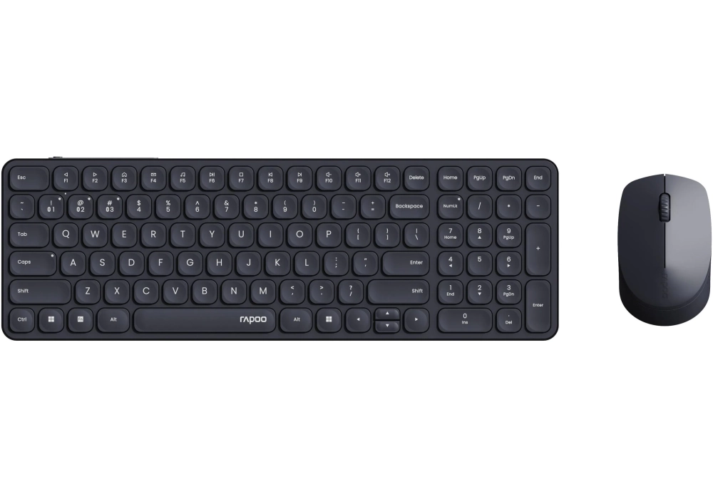 Rapoo Ensemble clavier-souris 9310M Noir (CH)