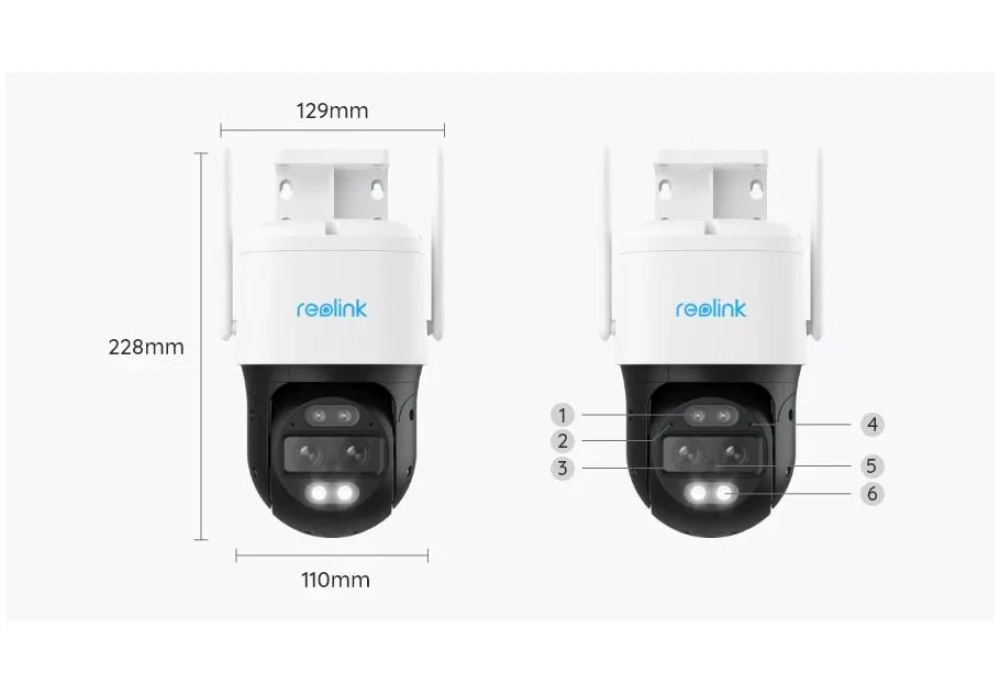 Reolink Caméra 4G/LTE Trackmix G765 2K