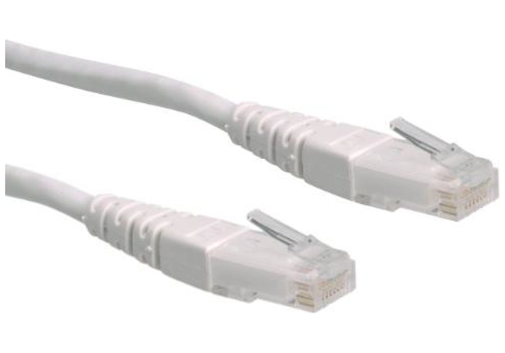 Roline Câble RJ45 Cat.6 (Classe E) UTP, blanc, 0.3 m