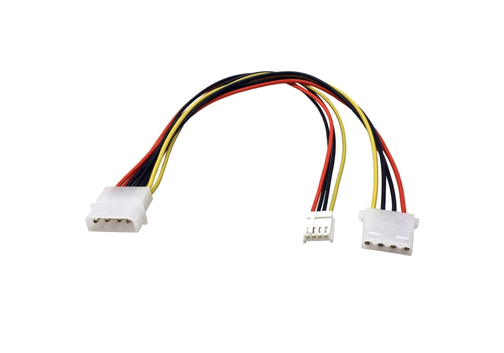 ROLINE Molex 4-pin Male to Molex 4-pin Female + 3.5'' FDD