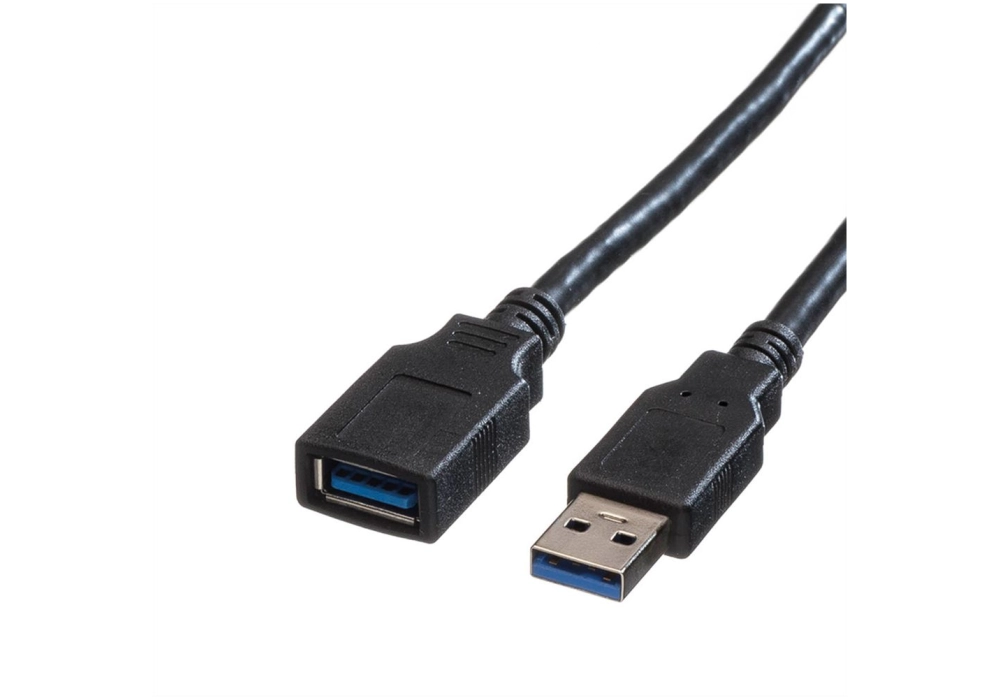 ROLINE USB 3.2 Gen 1 Cable, A - A, M/F, black, 1.8 m