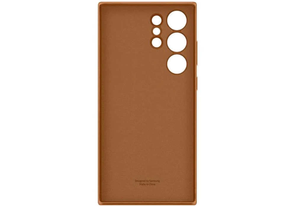 Samsung Coque arrière Leather Galaxy S23 Ultra Marron