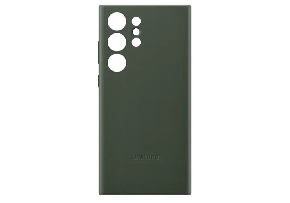 Samsung Coque arrière Leather Galaxy S23 Ultra Vert