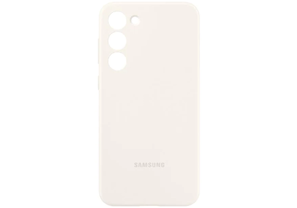 Samsung Coque arrière Silicone Galaxy S23+ Crème