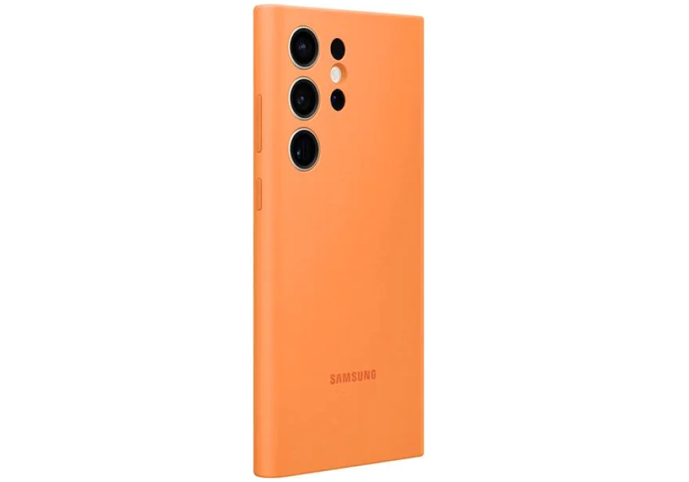 Samsung Coque arrière Silicone Galaxy S23 Ultra Orange