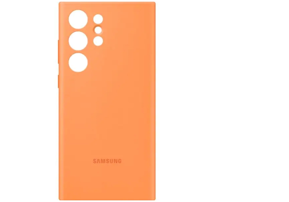 Samsung Coque arrière Silicone Galaxy S23 Ultra Orange