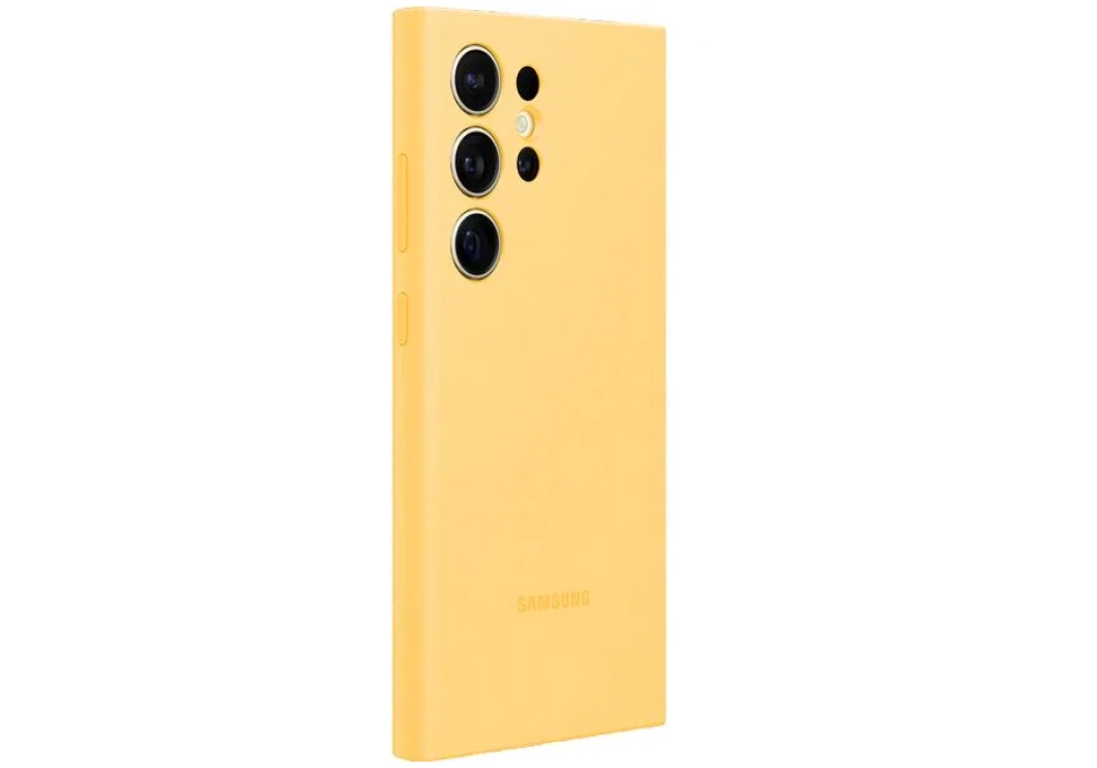 Samsung Coque arrière Silicone Galaxy S24 Ultra Jaune