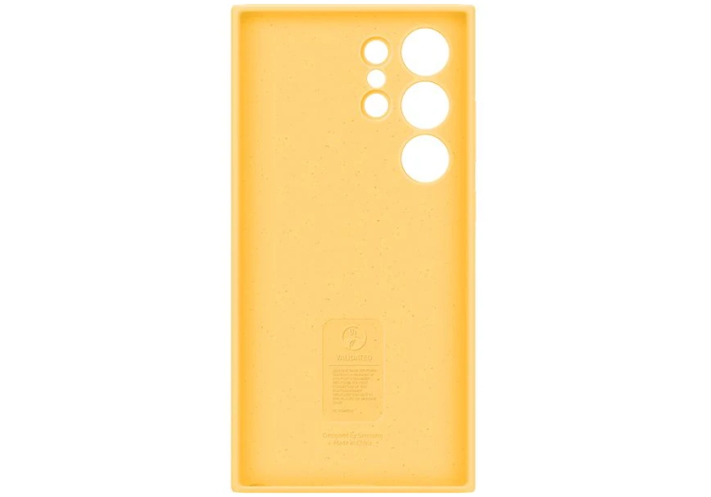 Samsung Coque arrière Silicone Galaxy S24 Ultra Jaune