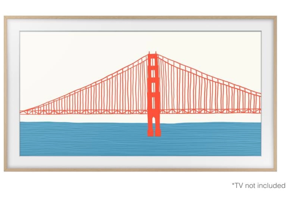 Samsung The Frame 5.0 65" - Cadre teck