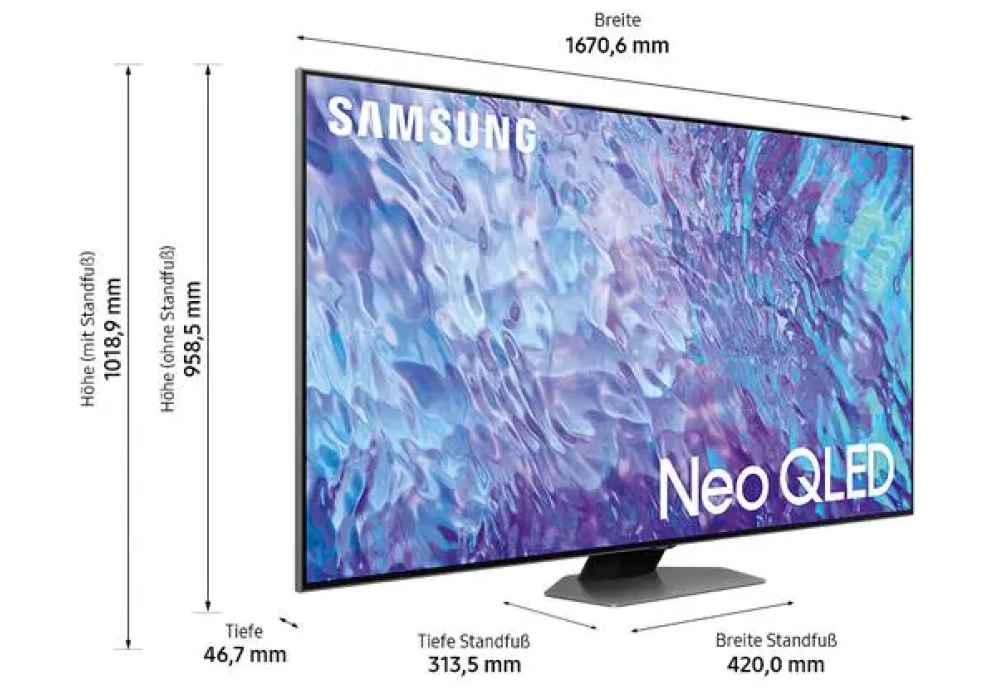 Samsung TV QE75Q80C ATXXN 75", 3840 x 2160 (Ultra HD 4K), QLED