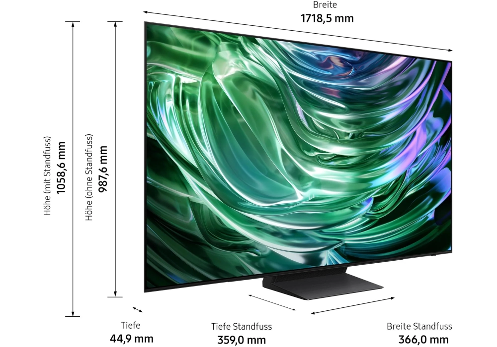 Samsung TV QE77S90D AEXZU 77", 3840 x 2160 (Ultra HD 4K), OLED