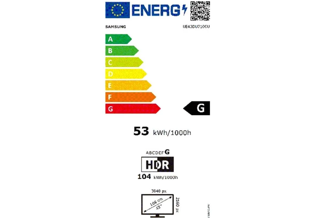 Samsung TV UE43DU7170 UXXN 43", 3840 x 2160 (Ultra HD 4K), LED-LCD