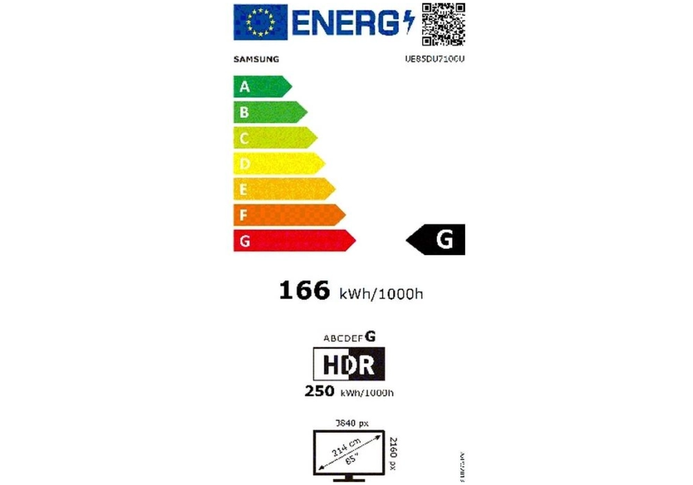 Samsung TV UE85DU7170 UXXN 85", 3840 x 2160 (Ultra HD 4K), LED-LCD