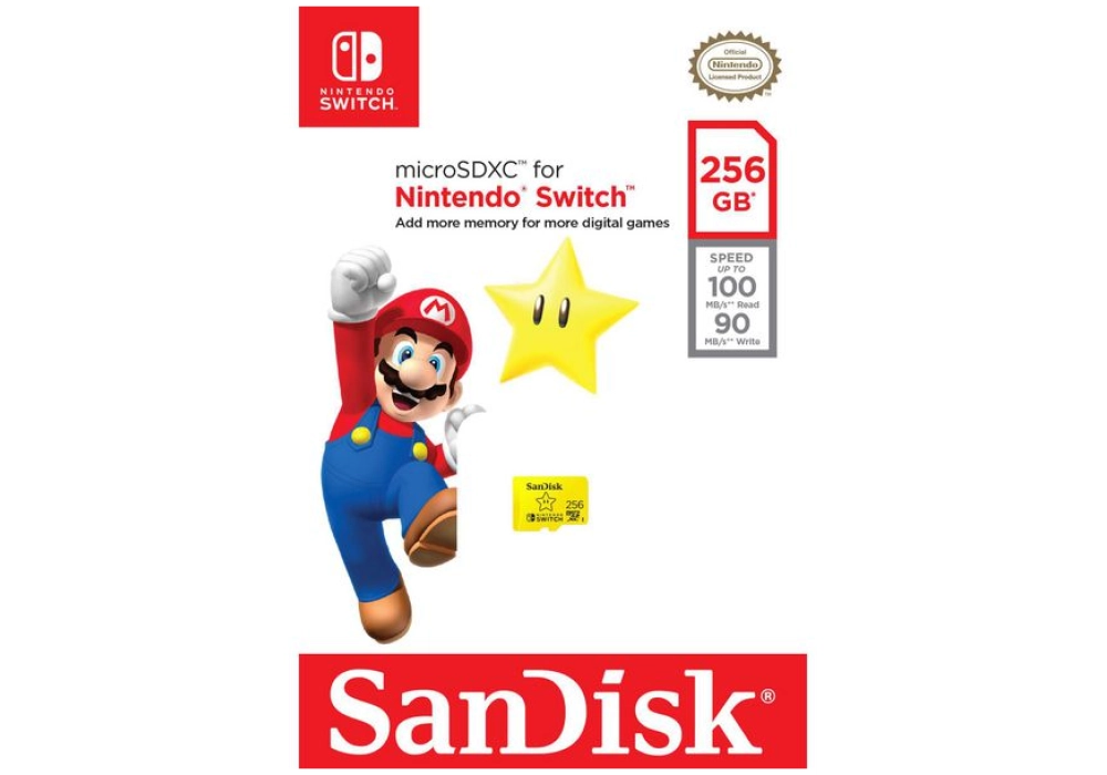 SanDisk Carte microSDXC Nintendo Switch U3 256 GB