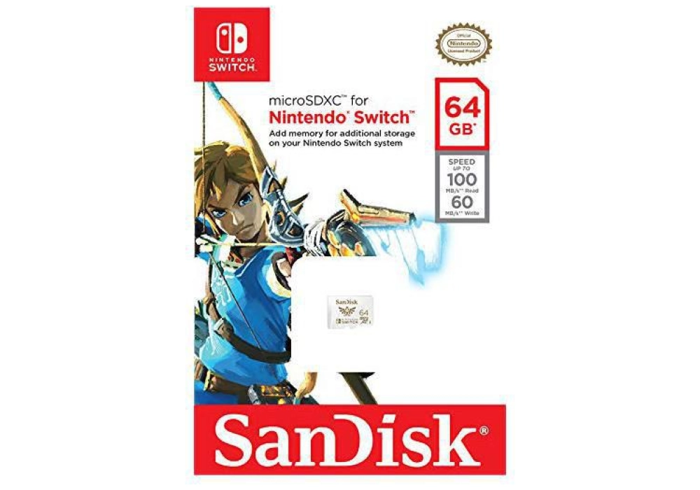 SanDisk Carte microSDXC Nintendo Switch U3 64 GO