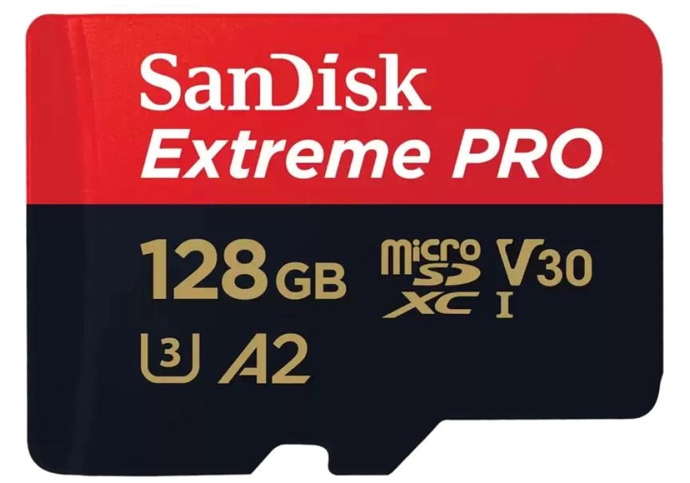 SanDisk Extreme Pro microSDXC UHS-I A2 Class V30 (2022) -  128GB