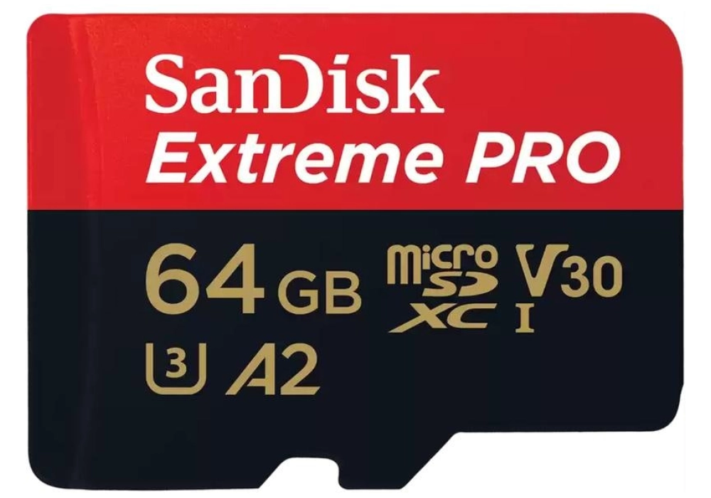 SanDisk Extreme Pro microSDXC UHS-I A2 Class V30 (2022) - 64GB