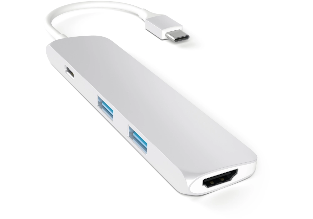 Satechi Slim Aluminum Type-C Multi-Port Adapter (Silver)