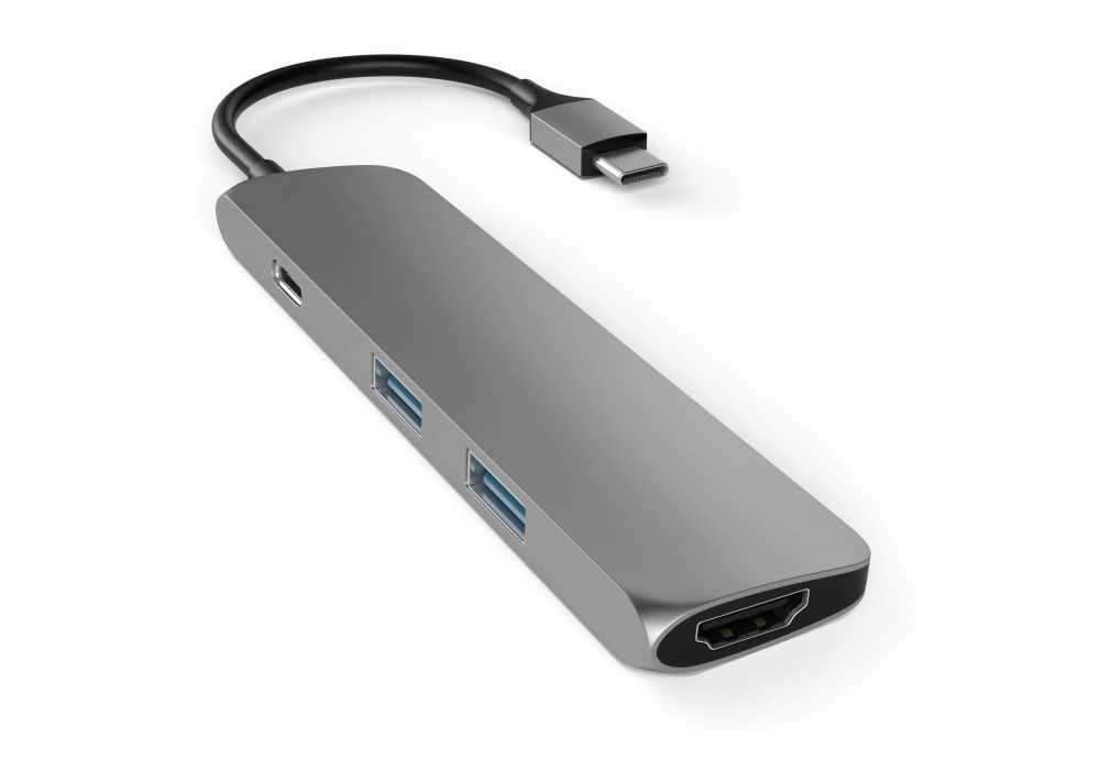 Satechi Slim Aluminum Type-C Multi-Port Adapter (Space Grey)