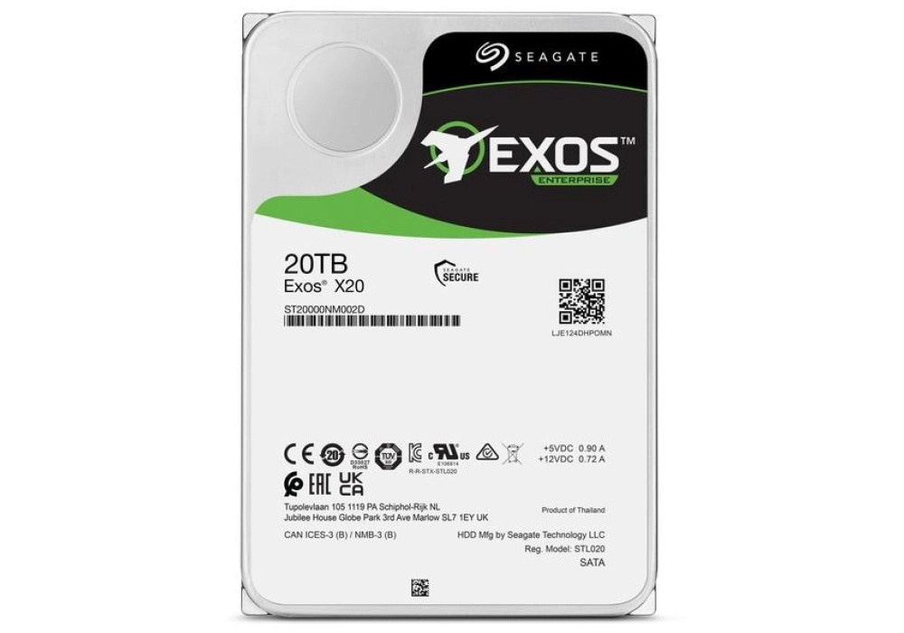 Seagate Exos X20 HDD SAS 12 Gb/s - 20.0 TB