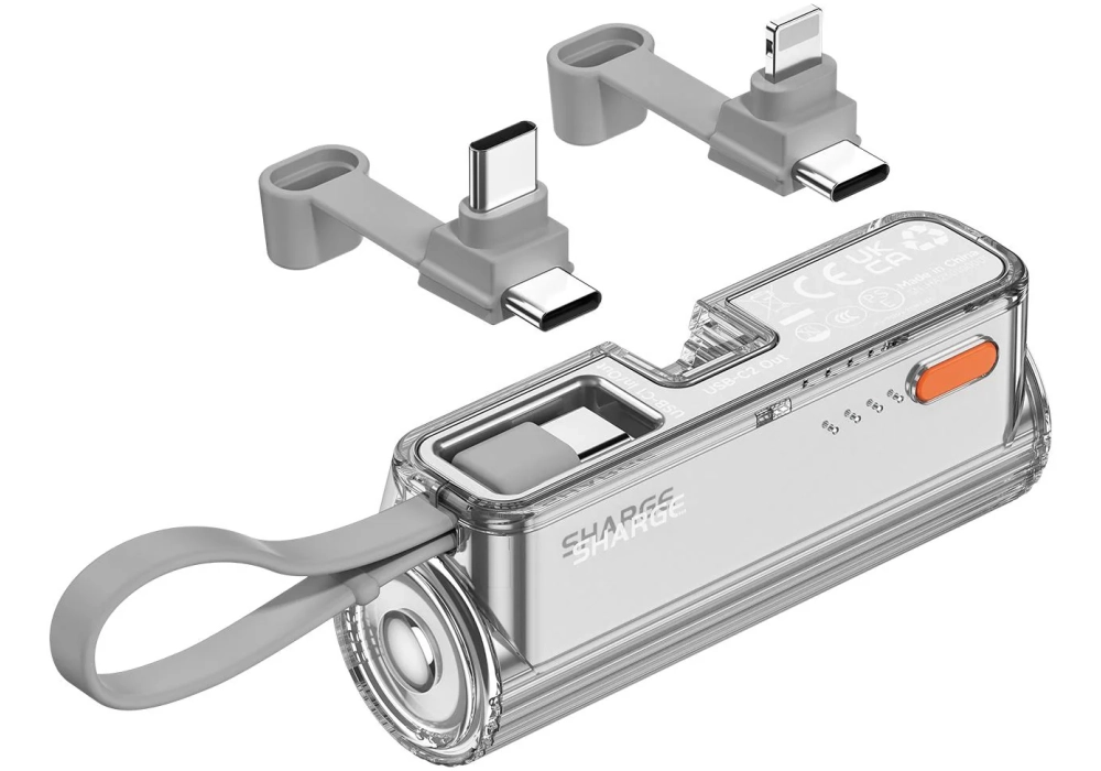 Sharge Batterie externe Flow Mini argent 5000 mAh