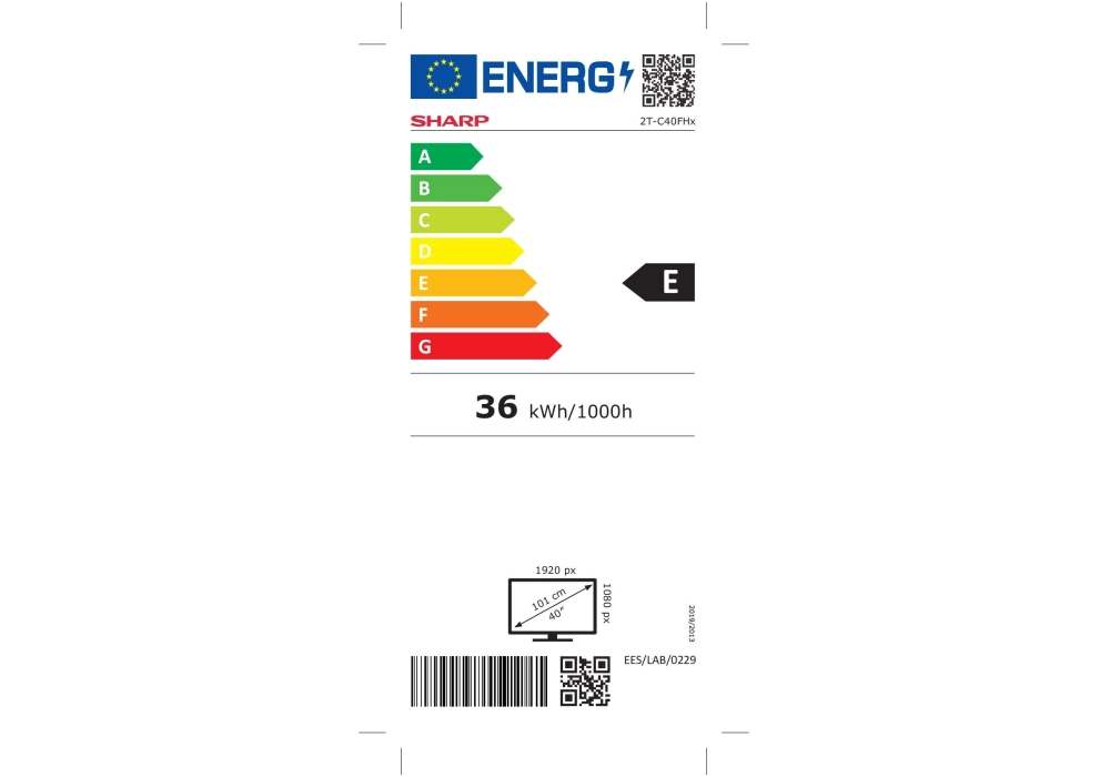 Sharp TV 40FH2EA 40", 1920 x 1080 (Full HD), LED-LCD