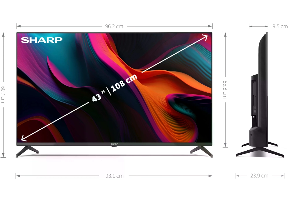 Sharp TV 43GL4260E 43", 3840 x 2160 (Ultra HD 4K), LED-LCD