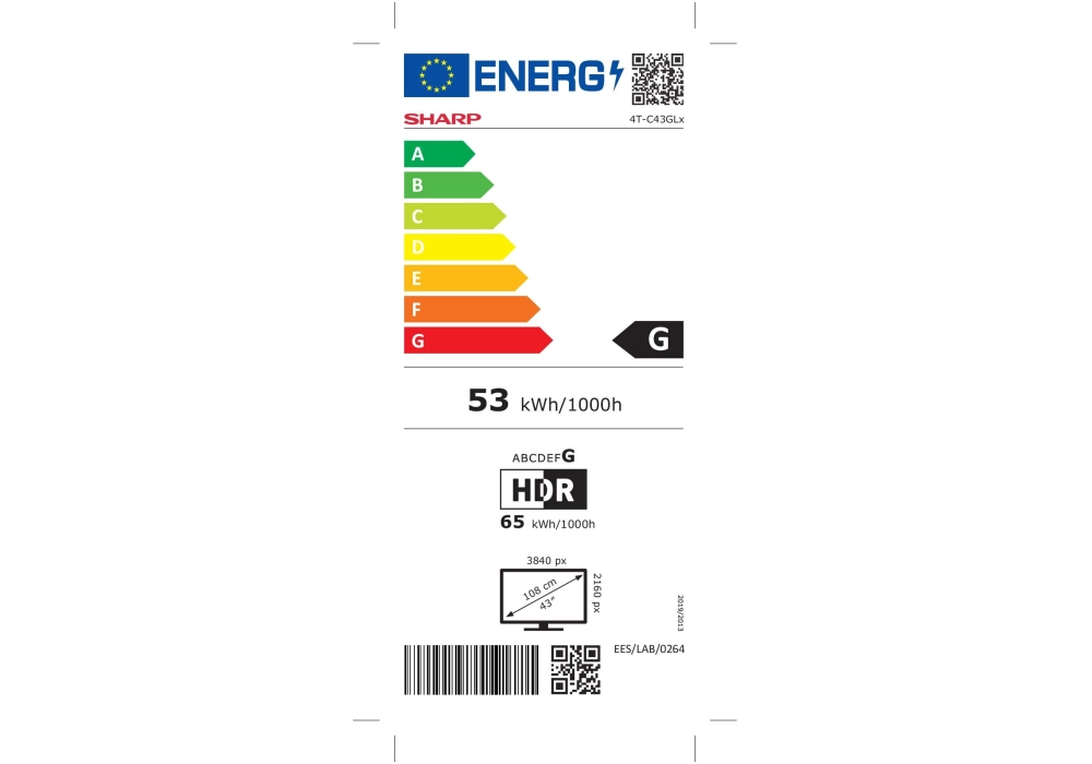 Sharp TV 43GL4260E 43", 3840 x 2160 (Ultra HD 4K), LED-LCD