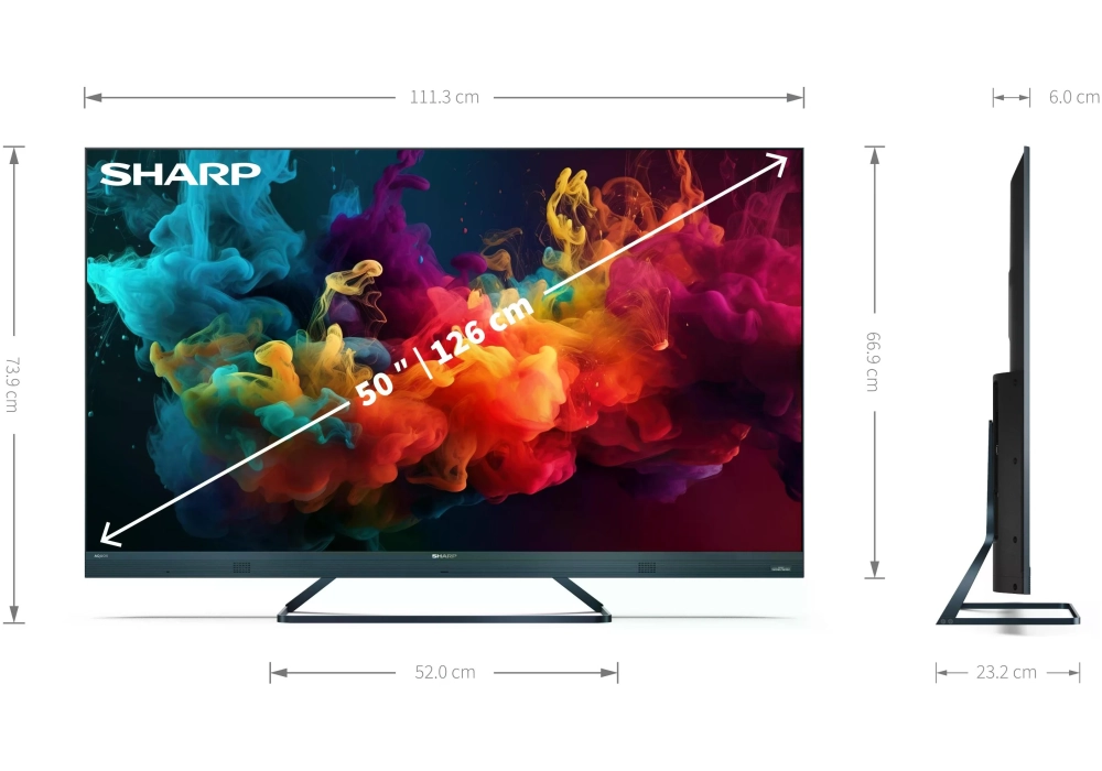 Sharp TV 50FQ5EG 50", 3840 x 2160 (Ultra HD 4K), LED-LCD