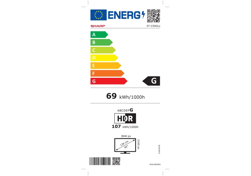 Sharp TV 50GL4260E 50", 3840 x 2160 (Ultra HD 4K), LED-LCD