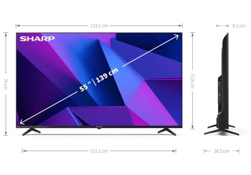 Sharp TV 55FN2EA 55", 3840 x 2160 (Ultra HD 4K), LED-LCD