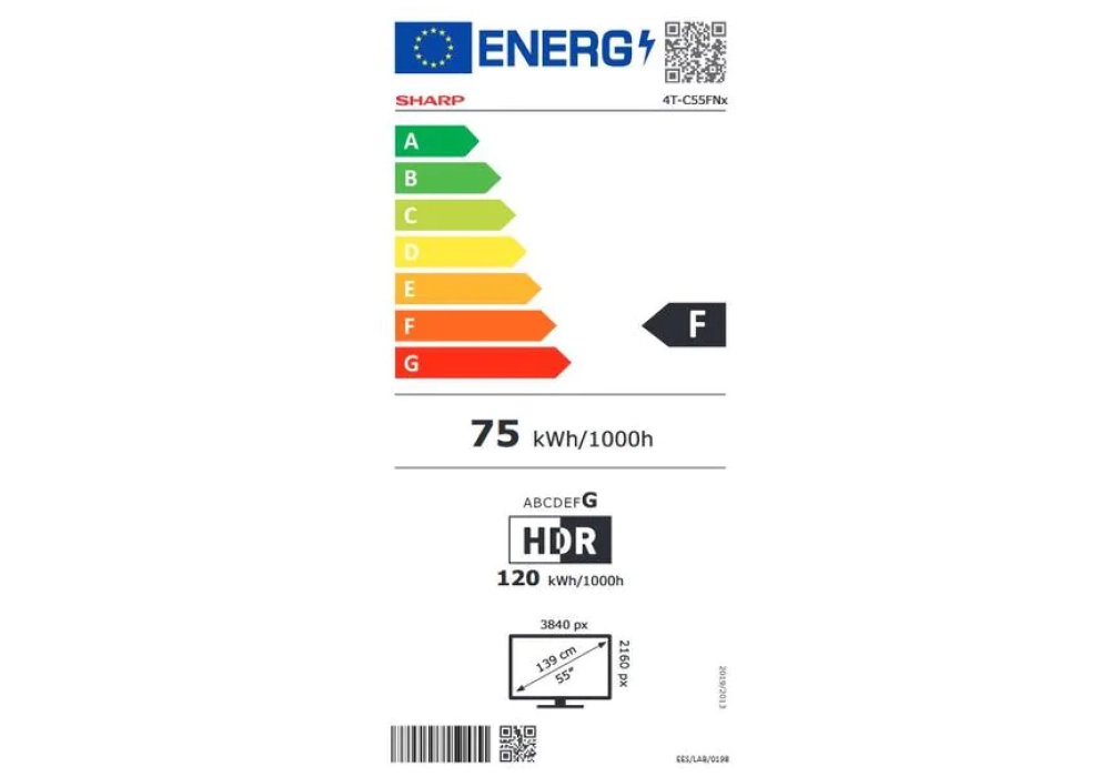 Sharp TV 55FN2EA 55", 3840 x 2160 (Ultra HD 4K), LED-LCD