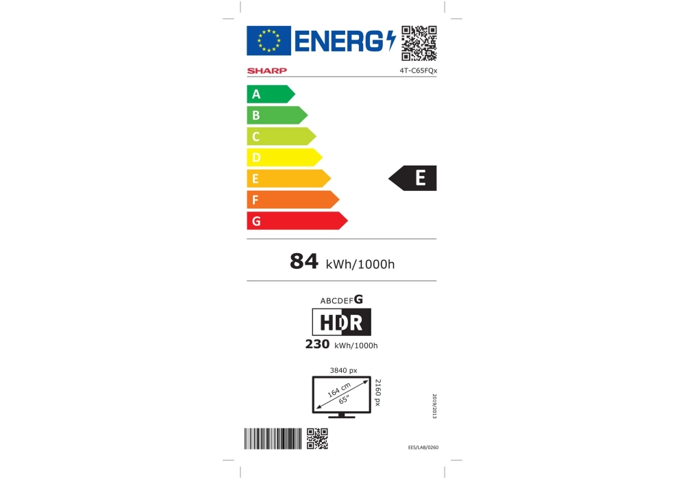 Sharp TV 65FQ5EG 65", 3840 x 2160 (Ultra HD 4K), LED-LCD