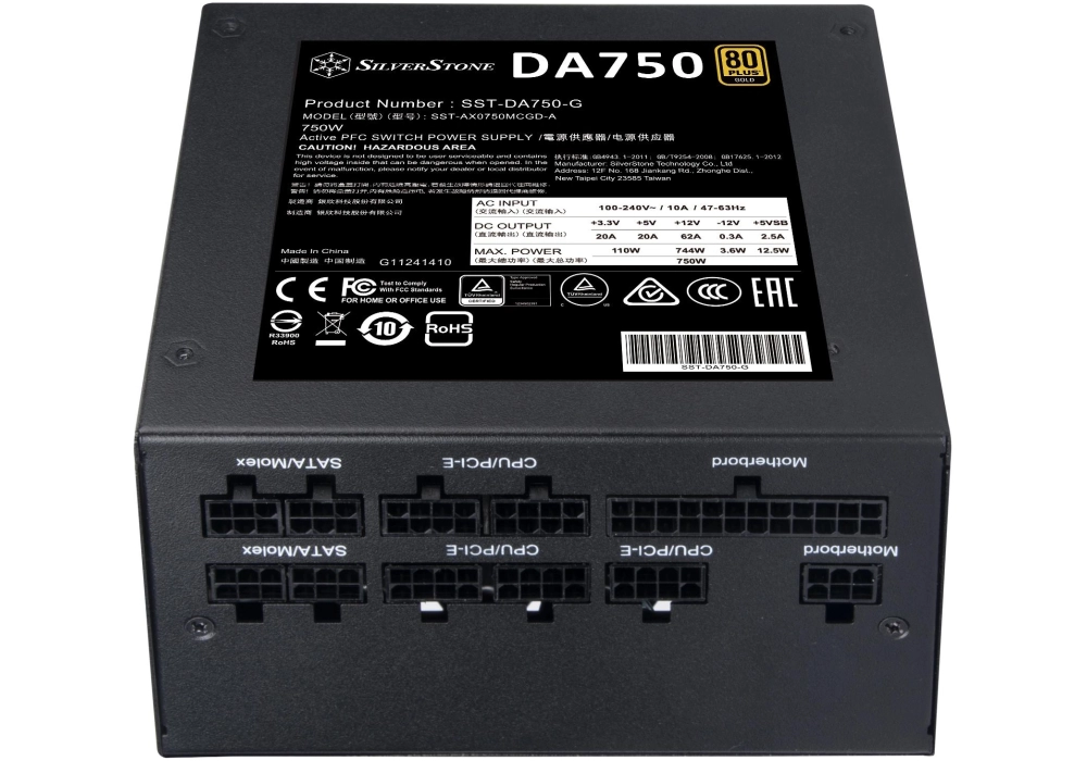 SilverStone Bloc d’alimentation DA750 Gold 750 W