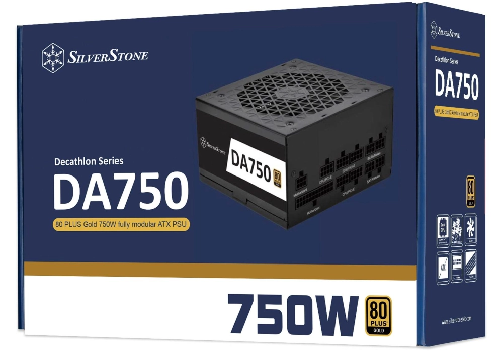 SilverStone Bloc d’alimentation DA750 Gold 750 W