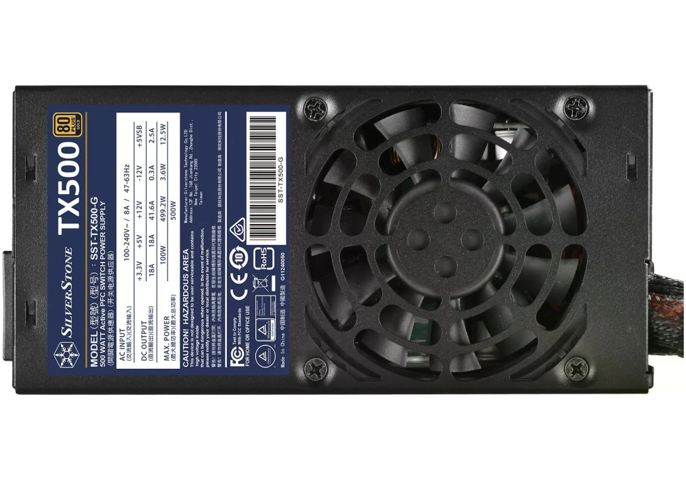 SilverStone Bloc d’alimentation TX500 Gold 500 W