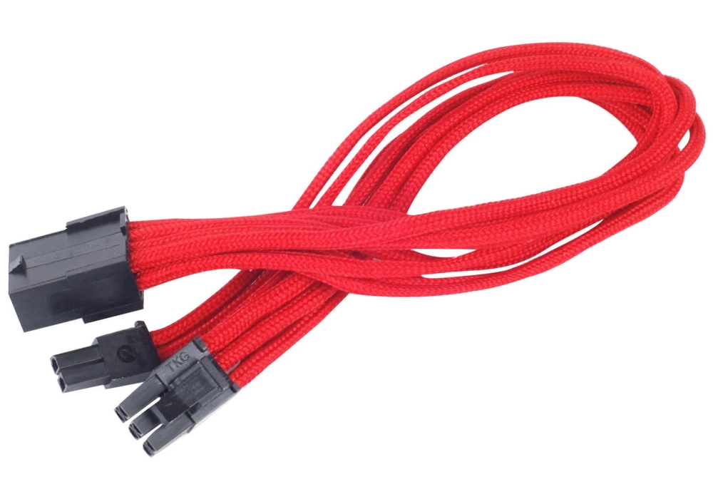 SilverStone Rallonge de câble 8Pin - 6+2Pin PCIe rouge