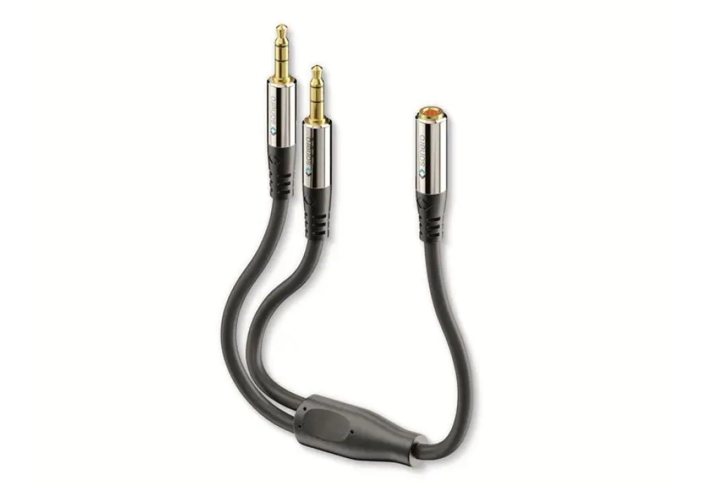 sonero Adaptateur audio 2x 3,5mm à 3,5mm 0.25 m