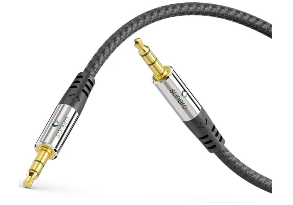 sonero Câble audio Jack 3.5 mm avec gaine en nylon 0.5 m