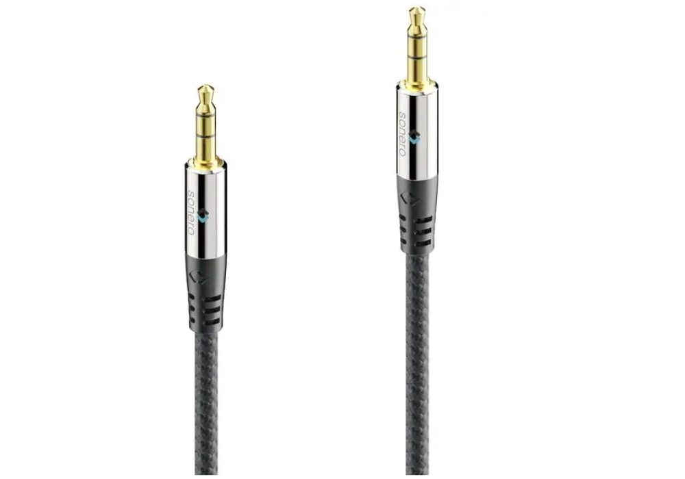 sonero Câble audio Jack 3.5 mm avec gaine en nylon 2 m