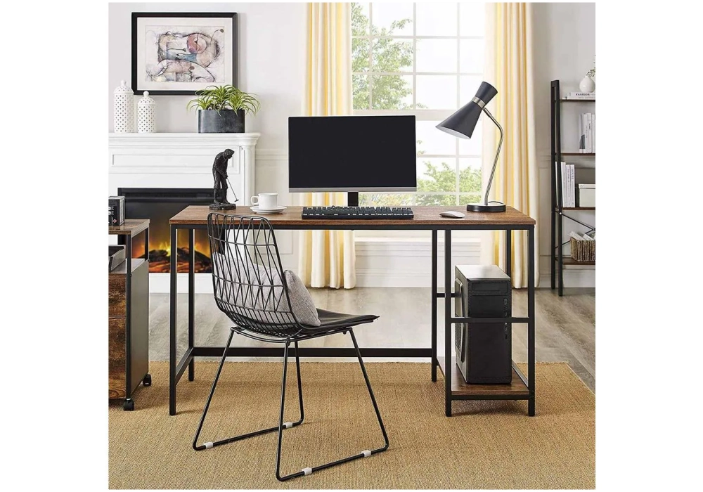 Songmics Table LWD55X Brun vintage-noir